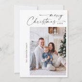 単に写真エレガントのスタイリッシュクリスマス挨拶 シーズンカード (正面)