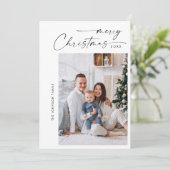 単に写真エレガントのスタイリッシュクリスマス挨拶 シーズンカード (スタンド正面)