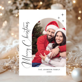 単に写真エレガントのスタイリッシュクリスマス挨拶 シーズンカード