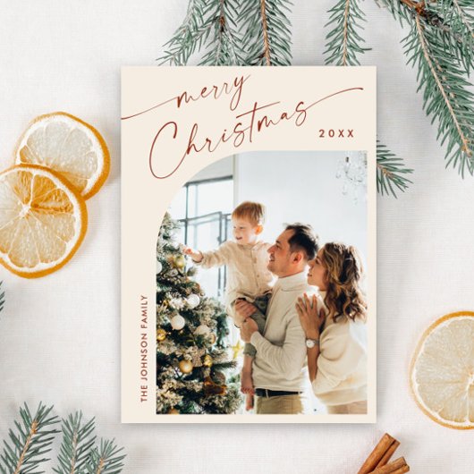 単に写真エレガントのスタイリッシュクリスマス挨拶 シーズンカード