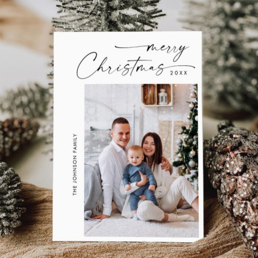 単に写真エレガントのスタイリッシュクリスマス挨拶 シーズンカード