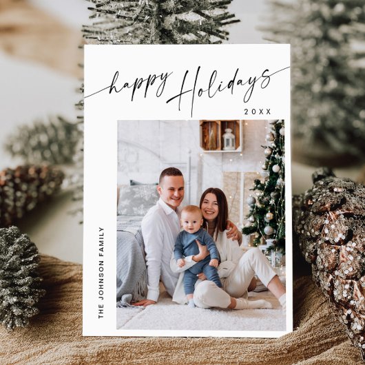 単に写真エレガントのスタイリッシュクリスマス挨拶 シーズンカード