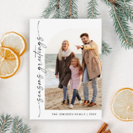 単に写真エレガントのスタイリッシュクリスマス挨拶 シーズンカード