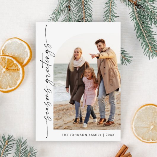 単に写真エレガントのスタイリッシュクリスマス挨拶 シーズンカード