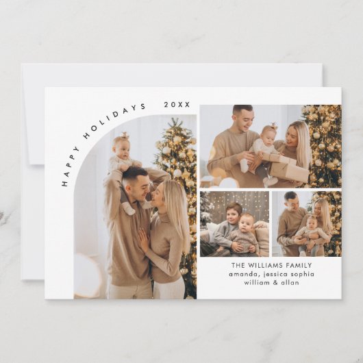 単に写真エレガントのスタイリッシュクリスマス挨拶 シーズンカード (正面)