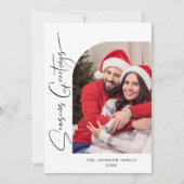 単に写真エレガントのスタイリッシュクリスマス挨拶 シーズンカード (正面)