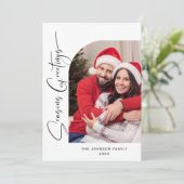 単に写真エレガントのスタイリッシュクリスマス挨拶 シーズンカード (スタンド正面)