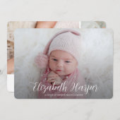 単に写真エレガントコラージュ誕生のお知らせ (正面/裏面)