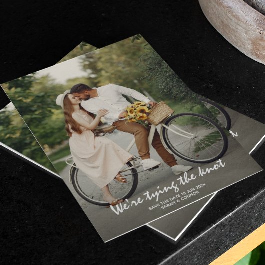 単に写真エレガント日付カードを保存 セーブザデート