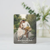 単に写真エレガント日付カードを保存 セーブザデート (スタンド正面)