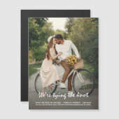 単に写真エレガント日付マグネットカードを保存 (正面/裏面)