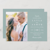 単に写真統一された結婚式招待状SUN 招待状 (正面/裏面)