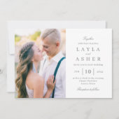 単に写真統一された結婚式招待状SUN 招待状 (正面)