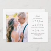 単に写真統一された結婚式招待状SUN 招待状 (正面/裏面)