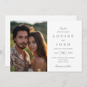 単に写真統一された結婚式招待状SUN 招待状 (正面/裏面)