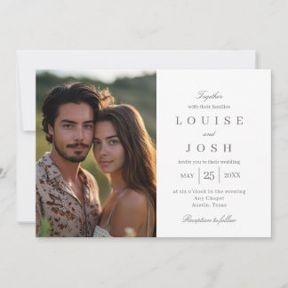 単に写真統一された結婚式招待状SUN 招待状