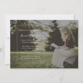 単に卒業エレガントパーティーの写真 招待状 (正面)