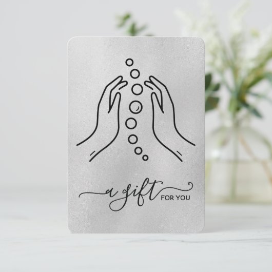 単に小エレガントカイロプラクティックギフト証明書 (スタンド正面)