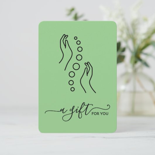 単に小エレガントカイロプラクティックギフト証明書 (スタンド正面)