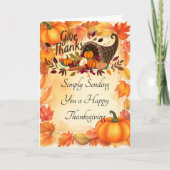 単に幸せな感謝祭を送る カード (正面)