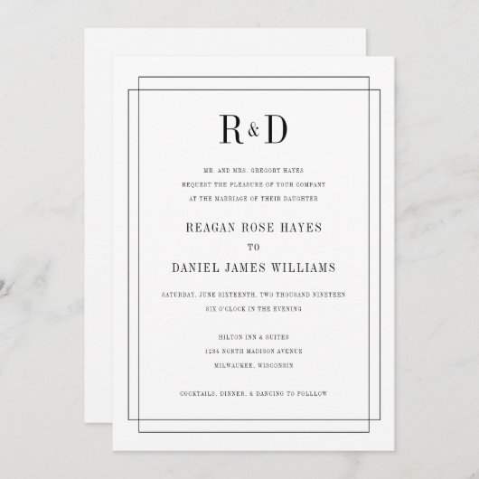 単に恋に落ちる 招待状 (正面/裏面)