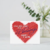 単に恵みを数えないで共有 ポストカード (スタンド正面)