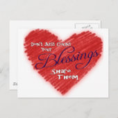 単に恵みを数えないで共有 ポストカード (正面/裏面)