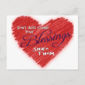 単に恵みを数えないで共有 ポストカード (正面)