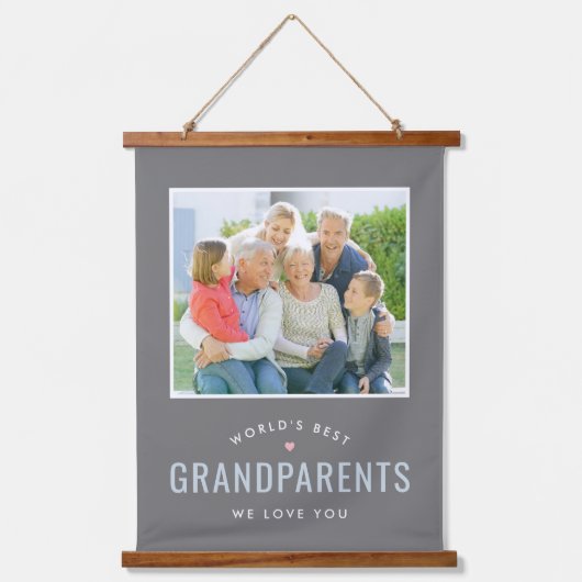 単に愛されたパーソナライズされたギフト写真の壁タペストリー 吊り下げ型タペストリー (正面)