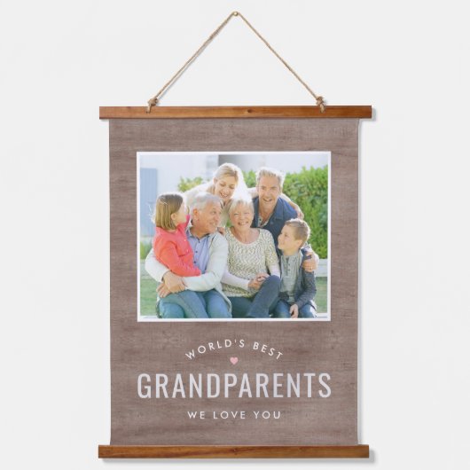 単に愛されたパーソナライズされたギフト写真の壁タペストリー 吊り下げ型タペストリー (正面)