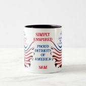 単に我々は愛国者統一されたを支持するだけだ。 ツートーンマグカップ (中央)