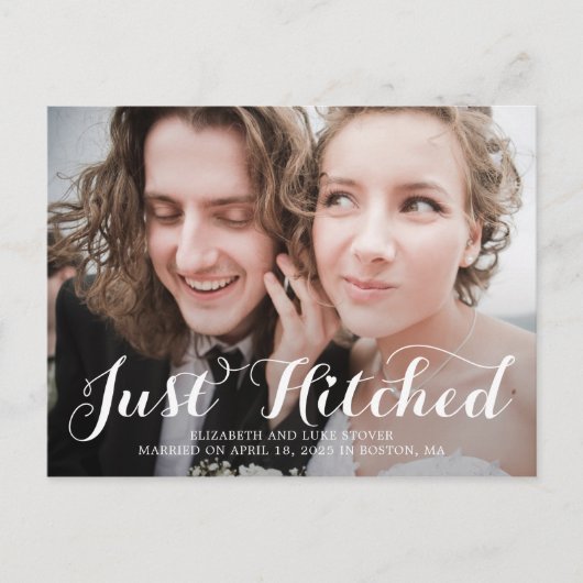 単に打ち明け結婚の駆け落ち ポストカード (正面)