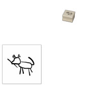 単に描フィギュア犬 ラバースタンプ (押印)