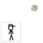 単に描貼るフィギュア少年 ラバースタンプ (押印)
