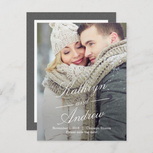 単に日付はがきを保存 案内ポストカード (正面/裏面)