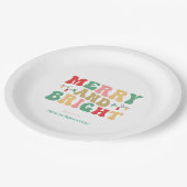 単に明カラフルるいメリーストリングライト ペーパープレート (アングル)