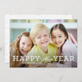 単に時代を超えた幸福な新年の写真カード シーズンカード (正面/裏面)
