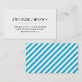 単に最新のファッションの青い縞の個人的な呼出し コーリングカード (正面/裏面)