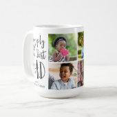 単に最高のパパ4写真カスタム コーヒーマグカップ (正面左)