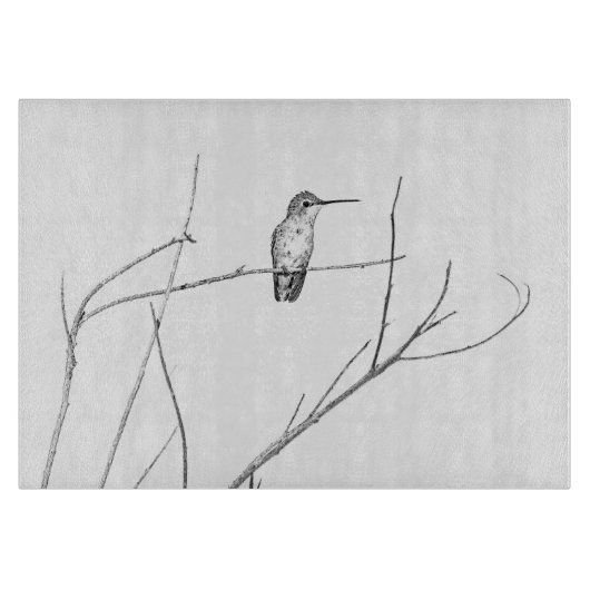 単に棒の上のハミングバード カッティングボード (正面)