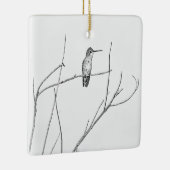単に棒の上のハミングバード セラミックオーナメント (右)