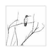 単に棒の上のハミングバード ラバースタンプ (インプリント)