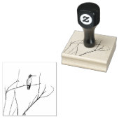 単に棒の上のハミングバード ラバースタンプ (押印)