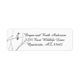 単に棒の上のハミングバード ラベル