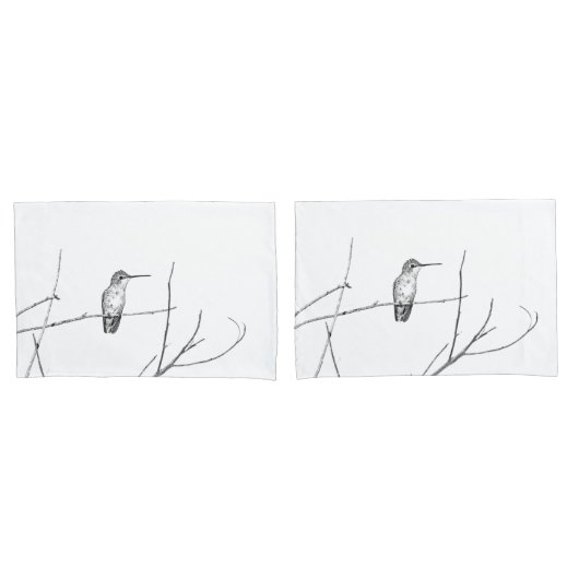 単に棒の上のハミングバード 枕カバー (フロントセット)