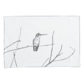 単に棒の上のハミングバード 枕カバー (正面右)