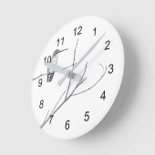 単に棒の角の時計のハチドリだ ラージ壁時計 (傾斜)