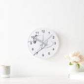 単に棒の角の時計のハチドリだ ラージ壁時計 (ホーム)