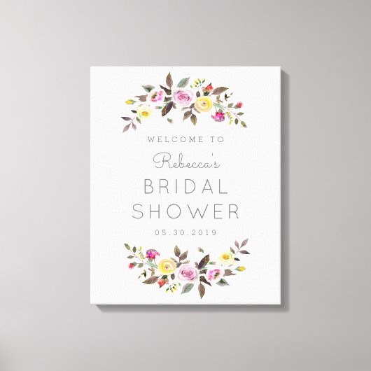 単に歓迎かわいらしキャンバスプリントのサイン キャンバスプリント (正面)