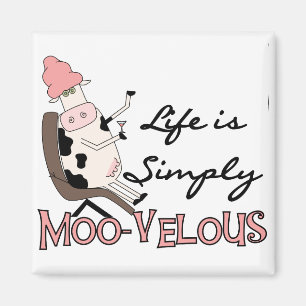 単に牛Moovelous Tシャツおよびギフト マグネット
